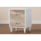Baxton Studio Louetta Coastal White Caved Contrasting 2-Drawer Nightstand 246-13628-ZORO - alternate 9